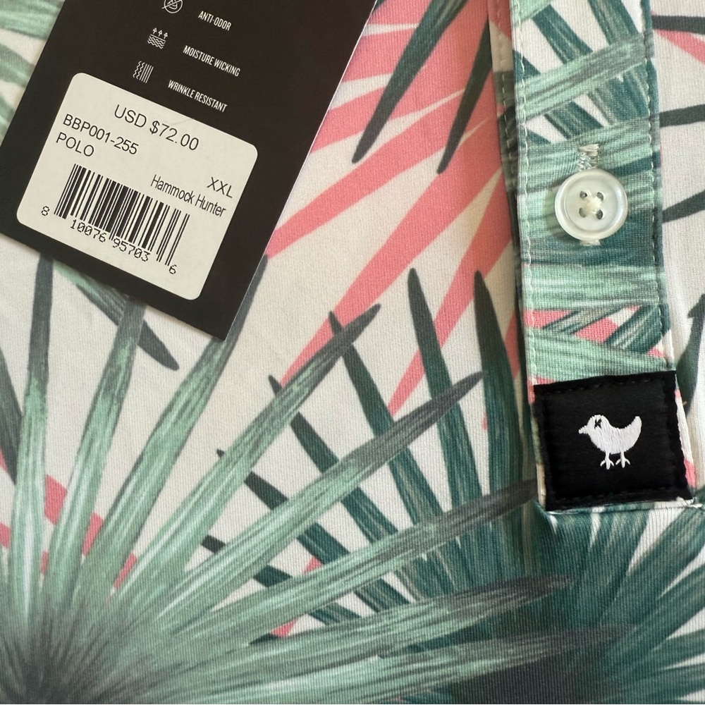 New BAD BIRDIE Hammock Hunter Short Sleeve Polo Shirt - Picture 3 of 10